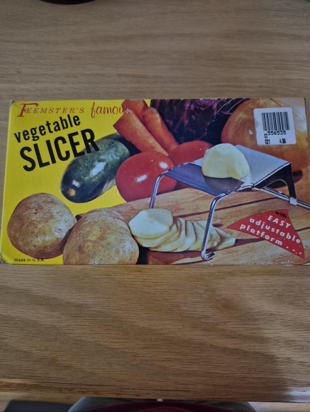 Vintage Feemsters Famous Vegetable Slicer #900 With Original Box & Instructions